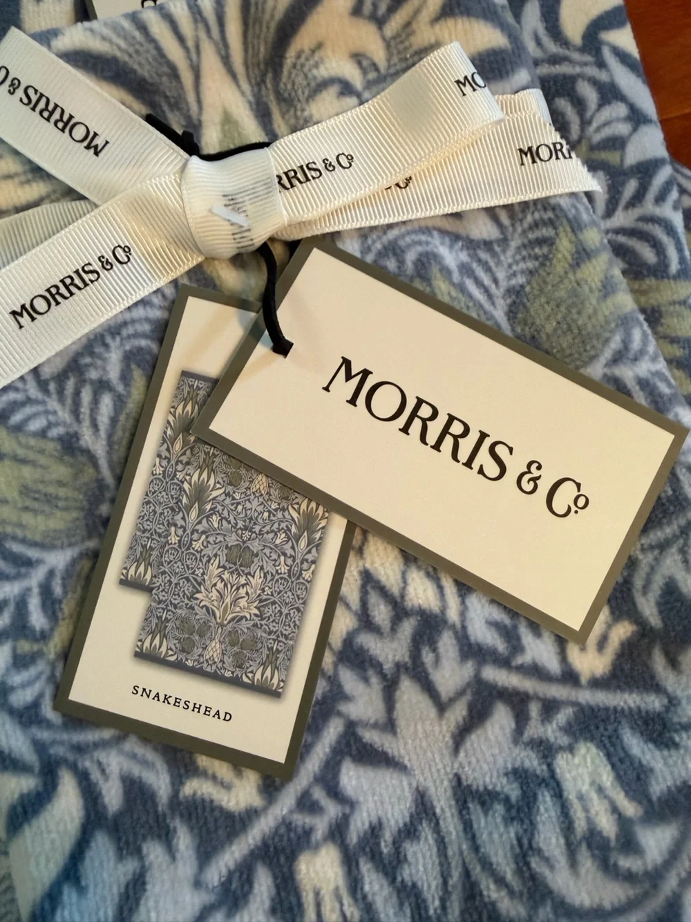 Morris & Co. NWT 5 Pc Set Botanical 3- Floral Cotton Bath Towels & 2 FingerTowel